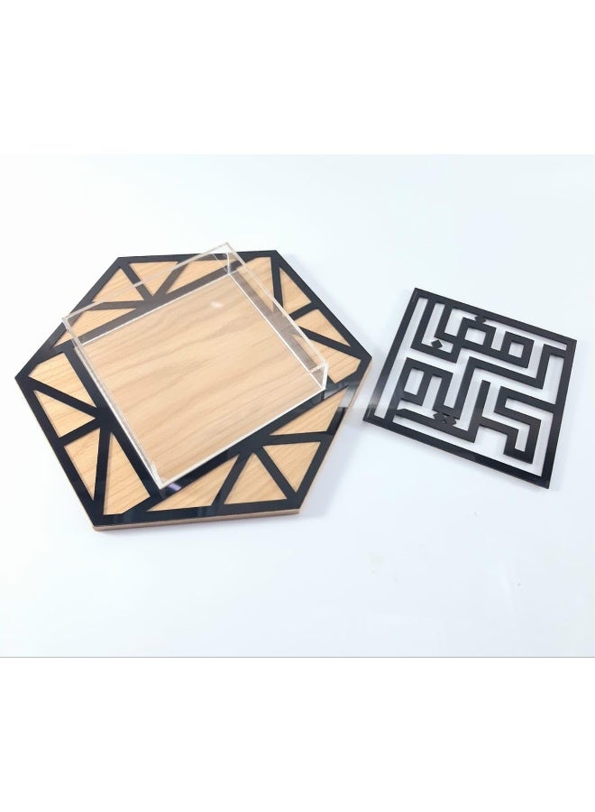 TPGP Acrylic Serving Tray containers of Ramadan sweets and dates | Ramadan Zagharif | Ramadan decor Table Boxes | Size 30x25x5 - Image 1