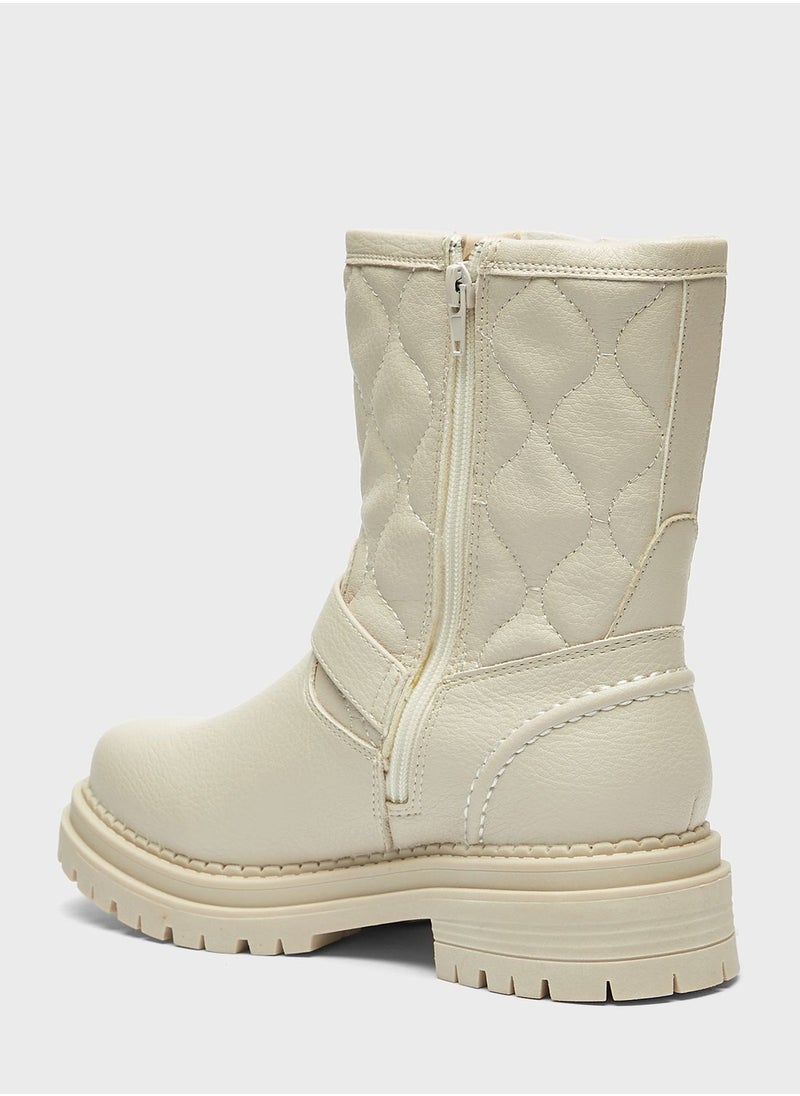 Close Toe Low Heel Ankle Boots
