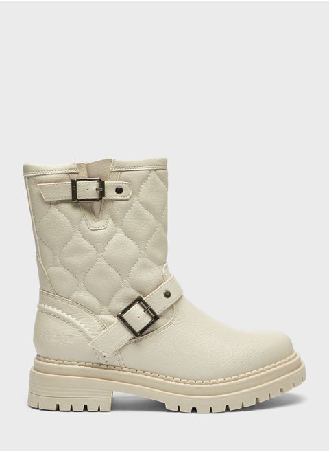 Close Toe Low Heel Ankle Boots