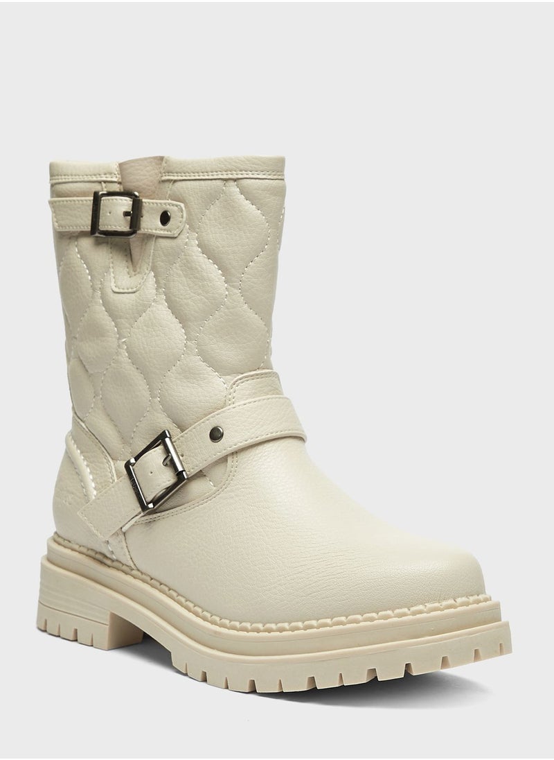 Close Toe Low Heel Ankle Boots