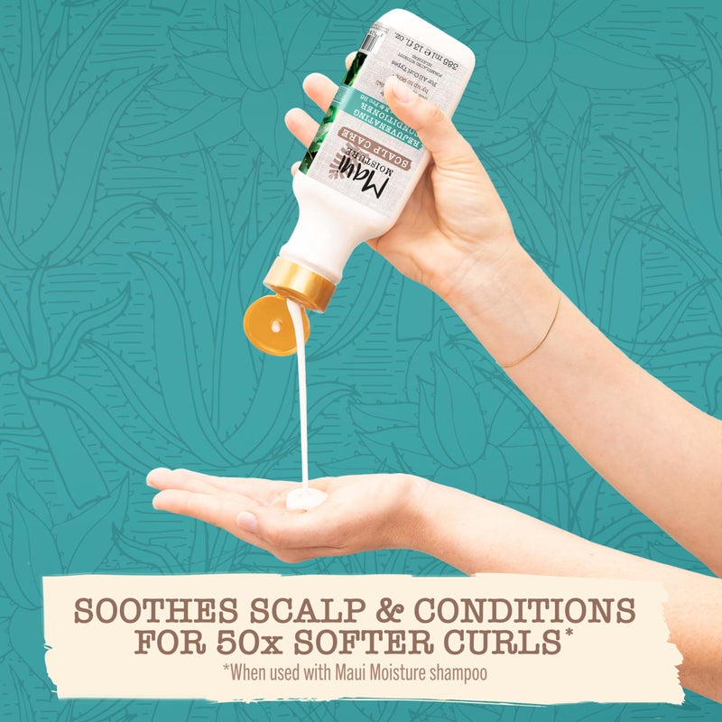 Maui Moisture Scalp Care Rejuvenating Conditioner, Soothing Curly Hair Conditioner with Vitamin E, Pro-Vitamin B5 & Aloe Vera, Silicone-Free, 13 fl. oz - Image 5