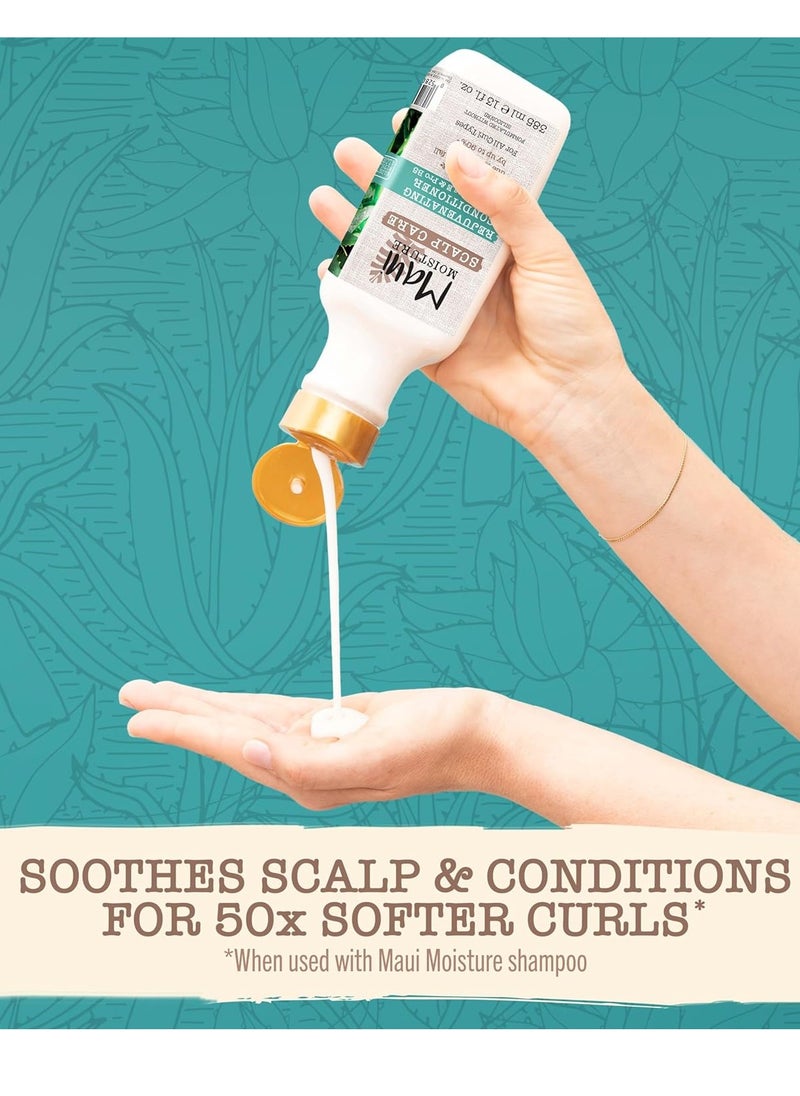 MAUI MOISTURE Maui Moisture Scalp Care Rejuvenating Conditioner, Soothing Curly Hair Conditioner with Vitamin E, Pro-Vitamin B5 & Aloe Vera, Silicone-Free, 13 fl. Oz  - Image 2