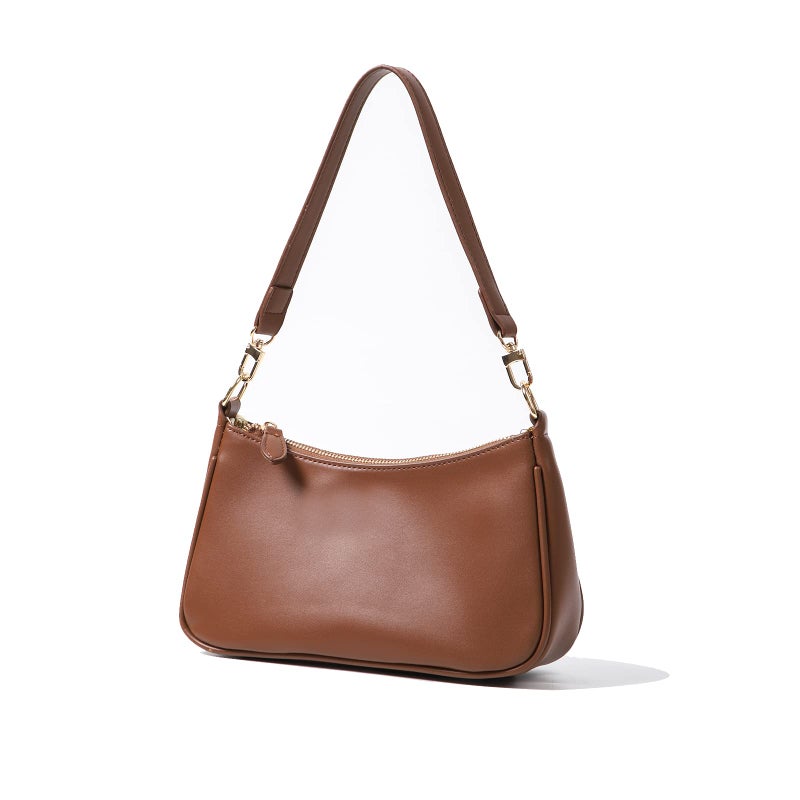 VODIU Clutch Tote Handbags with 2 Removable Straps and Zipper Closure Crossbody Bags Shoulder Purse Handbag for Women Brown - Image 4