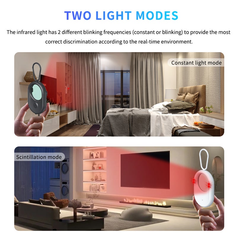 Camera Detector Smart Infrared Scanning Portable Anti-theft Infrared Scanning Detector Large Diameter Lens for Hotel Travel Bathroom Office Car All-round Bug Camera Finder - Image 2