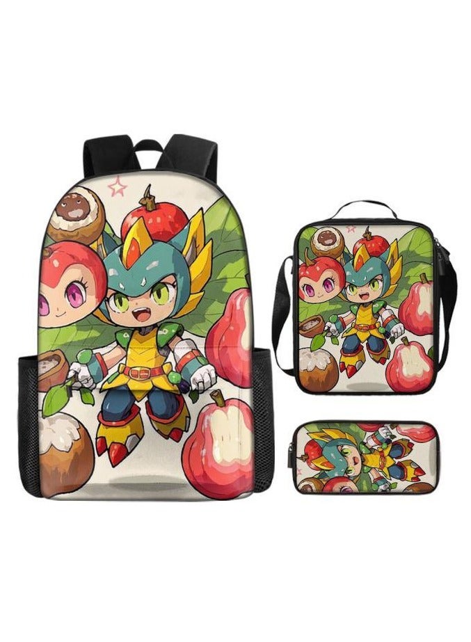 The latest universal cartoon new three-piece schoolbag (for students, teenagers, children) - 924