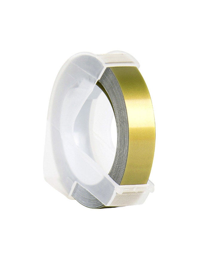 Generic 3D Plastic Embossing Label Tape Refill for DYMO 12965 1610 Label Maker with 3/8 Inch * 9.8 feet, 1 Roll Gold  - Image 1