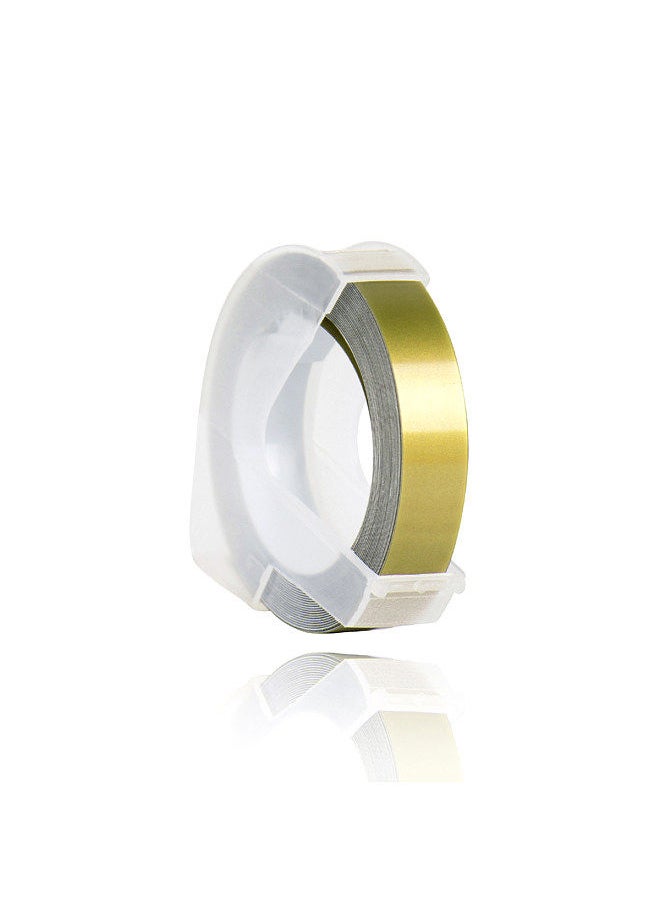 Generic 3D Plastic Embossing Label Tape Refill for DYMO 12965 1610 Label Maker with 3/8 Inch * 9.8 feet, 1 Roll Gold  - Image 5