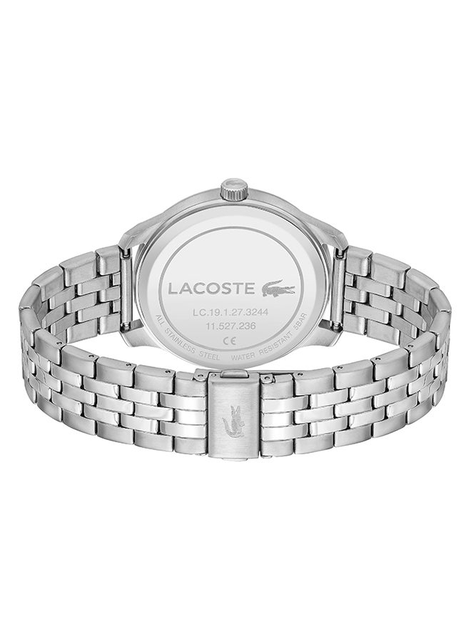 LACOSTE ساعة يد رجالية بعقارب دائرية الشكل من الستانلس ستيل 2011325 - 42 ملم - Image 3