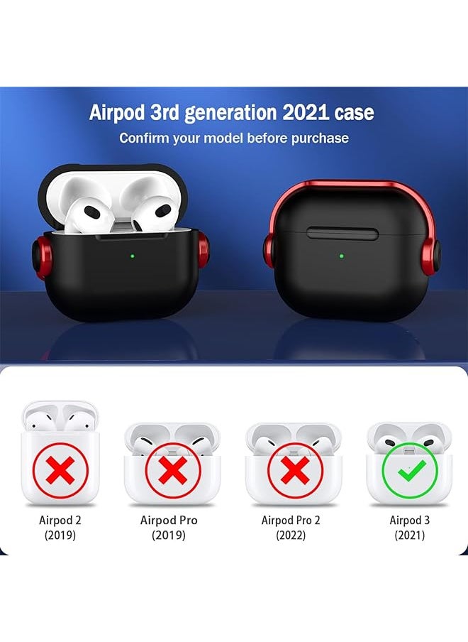 erorex - Case For Airpods 3 Protective Case With Secure Lock For Airpods 3Rd Generation 2021 Music Headset Earphone Cover - Image 1