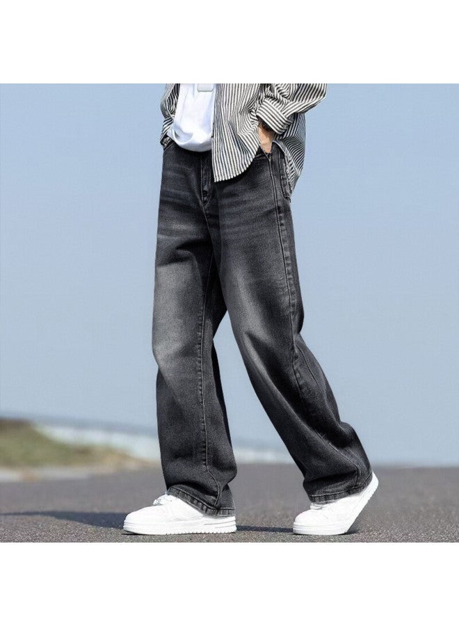 TonLion 2025 New Men's Jeans - Trendy American Style Straight-leg Pants For Height Enhancement & Casual Wear - Image 2