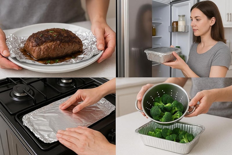 20M Heavy Duty Aluminum Foil Roll for Food Preservation, Cooking, BBQ, High Quality, Tear Resistant (I) - Image 3