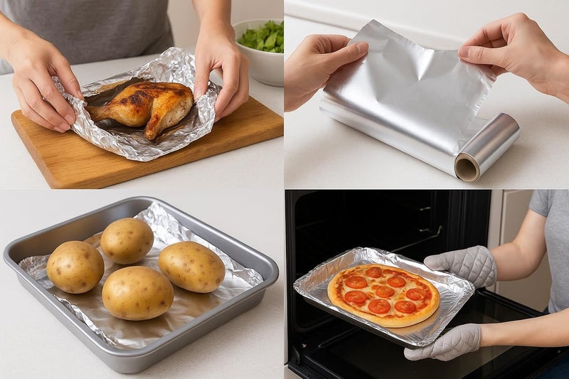 20M Heavy Duty Aluminum Foil Roll for Food Preservation, Cooking, BBQ, High Quality, Tear Resistant (I) - Image 1