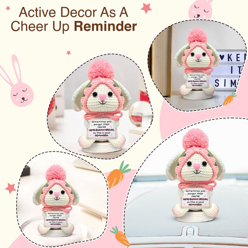 Gossby Positive Bunny Crochet - YOU FORGET YOU'RE SOME BUNNY SPECIAL - Inspirational Gift for Women - Christmas, Birthday, Emotional Support, Positive Energy Gift for Friend, Coworker, Teacher, Mom - Image 5