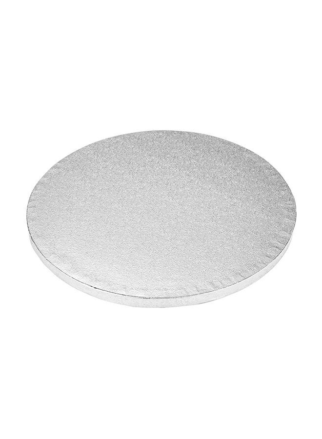 Restaurantware Pastry Tek 10 Inch Cake Board, 1 Durable Cake Drum - Round, Covered Edges , Metallic Silver Paper Cake Base, Disposable, For Birthdays, Weddings, Or Parties - Image 4
