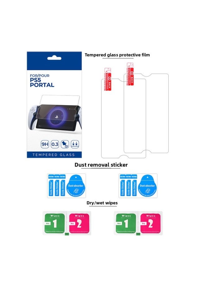 Generic For PlayStation Portal Screen Tempered Film Project Q Streaming Handheld Protective Film-Color:1 Piece Color Box (including Alcohol Bag + Dust Removal Sticker)  - Image 2
