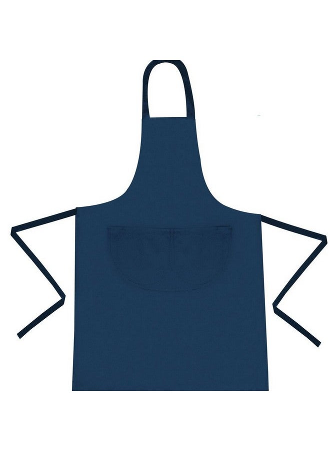 مريلة قطن عالية الجودة أزرق 70 × 96 سم R-APRON-BLUE-3