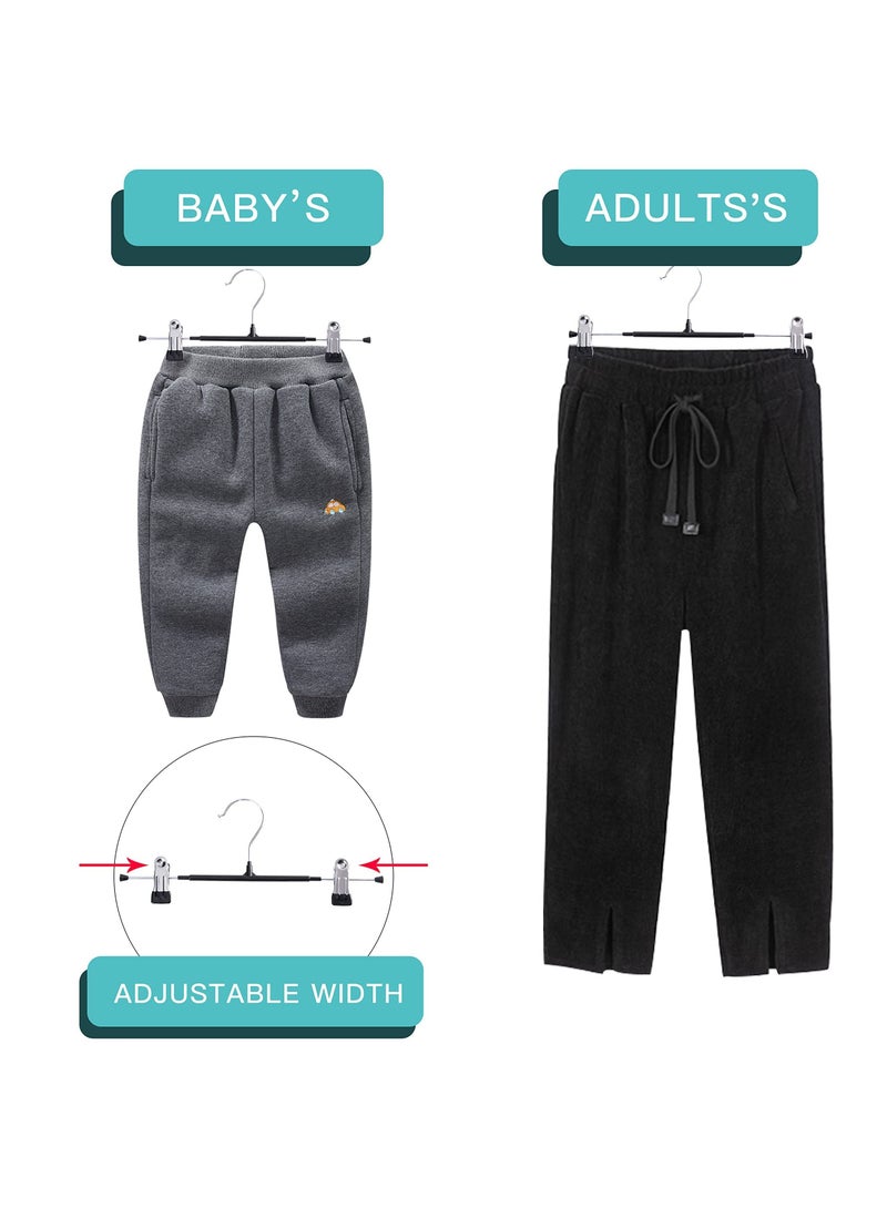 MIXDE 20 Pack Heavy Duty Pants Skirt Hanger with Clip,Rubber Cover Metal Non Slip Women Hanger 360 Swivel Hook Saving Space Clothing Hanger for Adult, Men, Children, Kid, Baby - Image 3