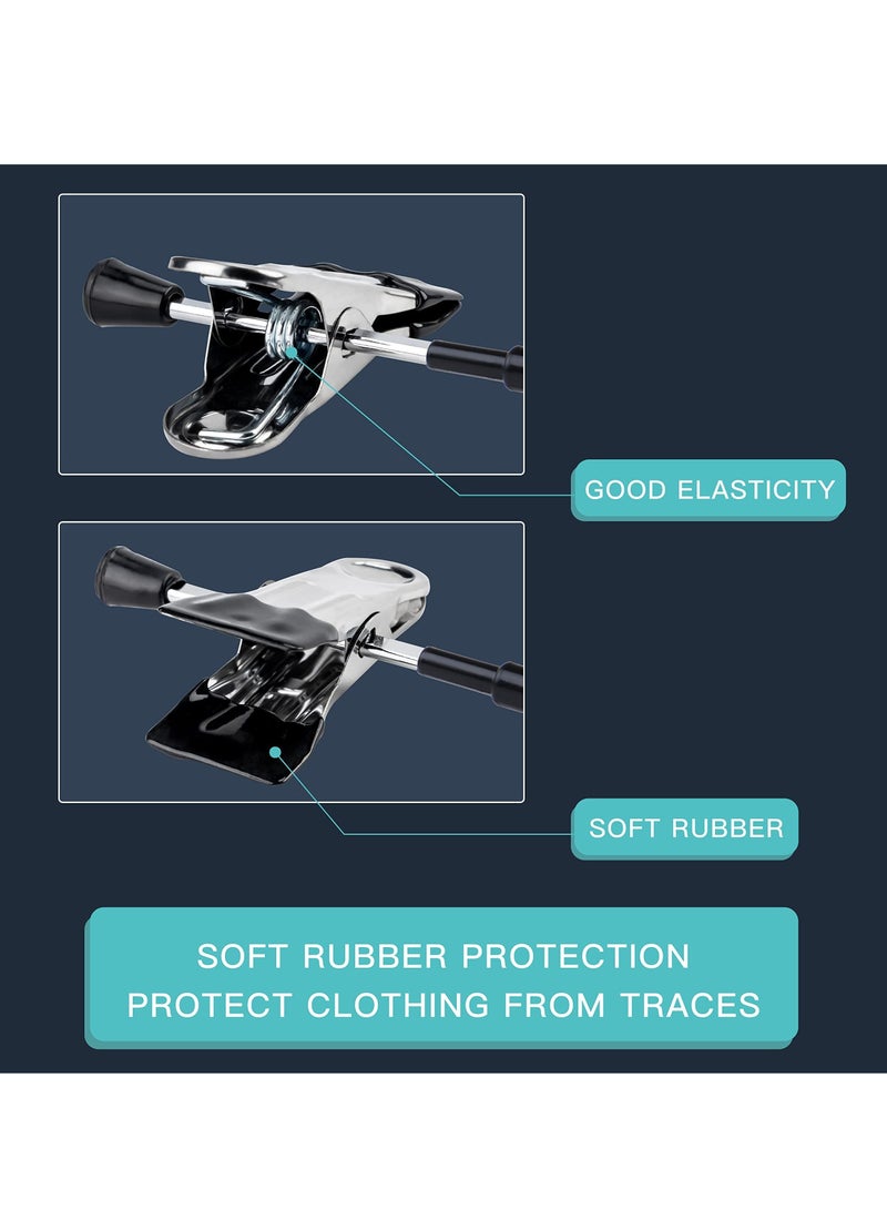 MIXDE 20 Pack Heavy Duty Pants Skirt Hanger with Clip,Rubber Cover Metal Non Slip Women Hanger 360 Swivel Hook Saving Space Clothing Hanger for Adult, Men, Children, Kid, Baby - Image 5