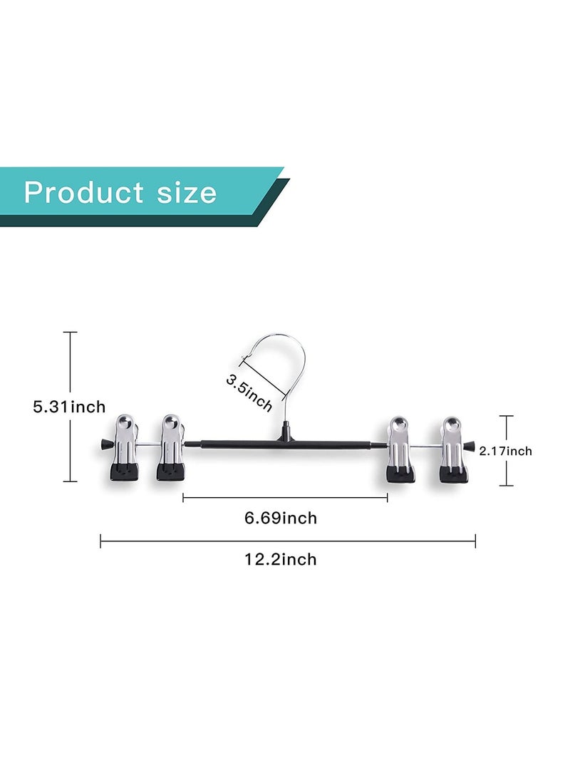 MIXDE 20 Pack Heavy Duty Pants Skirt Hanger with Clip,Rubber Cover Metal Non Slip Women Hanger 360 Swivel Hook Saving Space Clothing Hanger for Adult, Men, Children, Kid, Baby - Image 4
