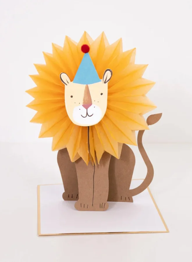 Meri Meri Honeycomb Lion Card