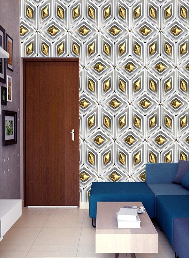DECOR PRODUCTION Self Adhesive Wallpaper Wall Sticker for Home Decor, Living Room, Bedroom, Hall, Kids Room, Play Room(wallpaper-82-pt04, 10sq.ft) - Image 2