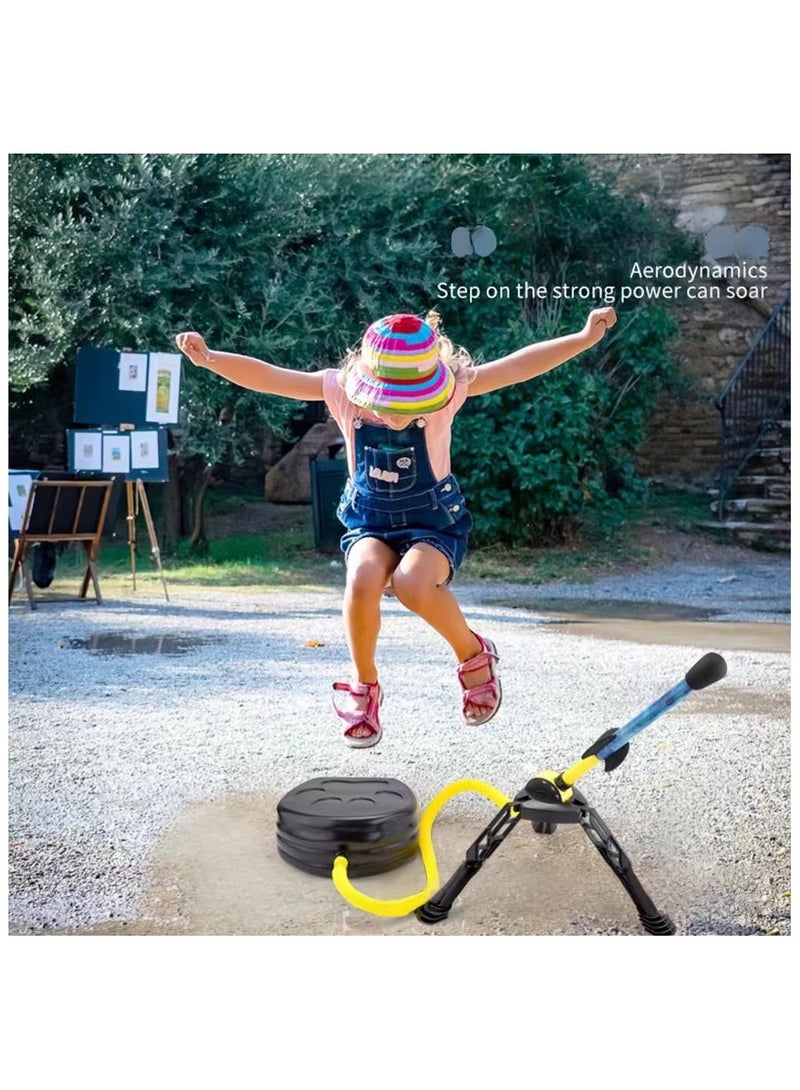 Rocket Launcher for Kids,Outdoor Duel Game Foam Jump Rocket Launcher Toy with 3 FlashingFoam RocketsBoys or Girls Birthday Toy  - Image 2