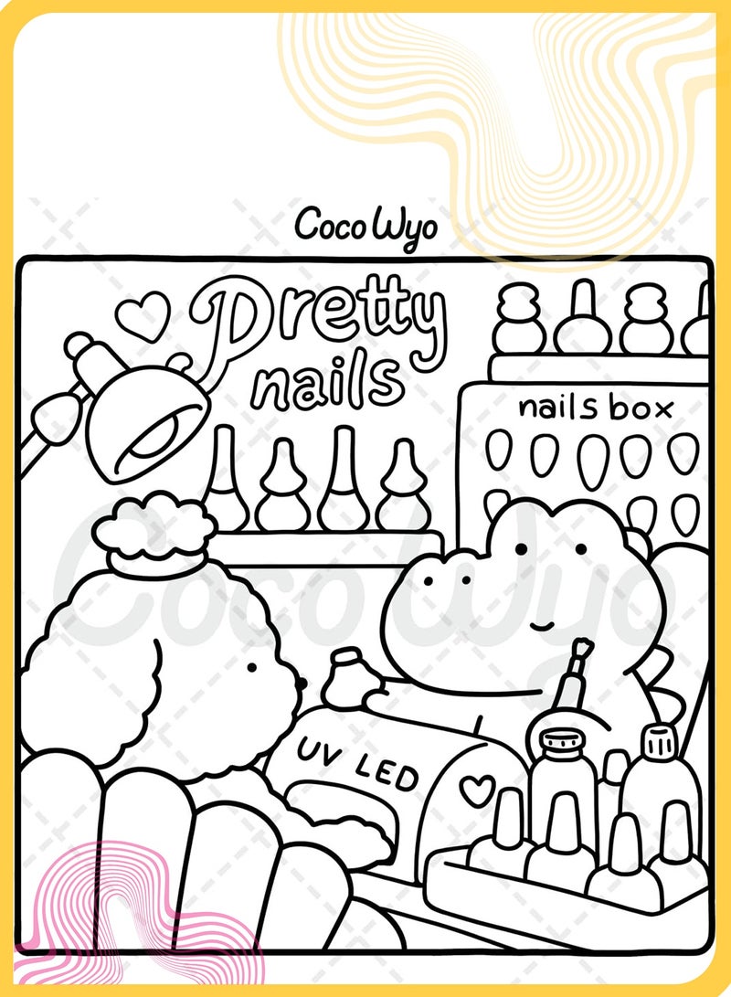 She&Little Cozy Friends Series Coloring Book for Adults and Teens Featuring Super Cute Animal Characters with Easy and Simple Designs for Relaxation 40 Hand Drawn Pages Ready for Coloring - Image 5