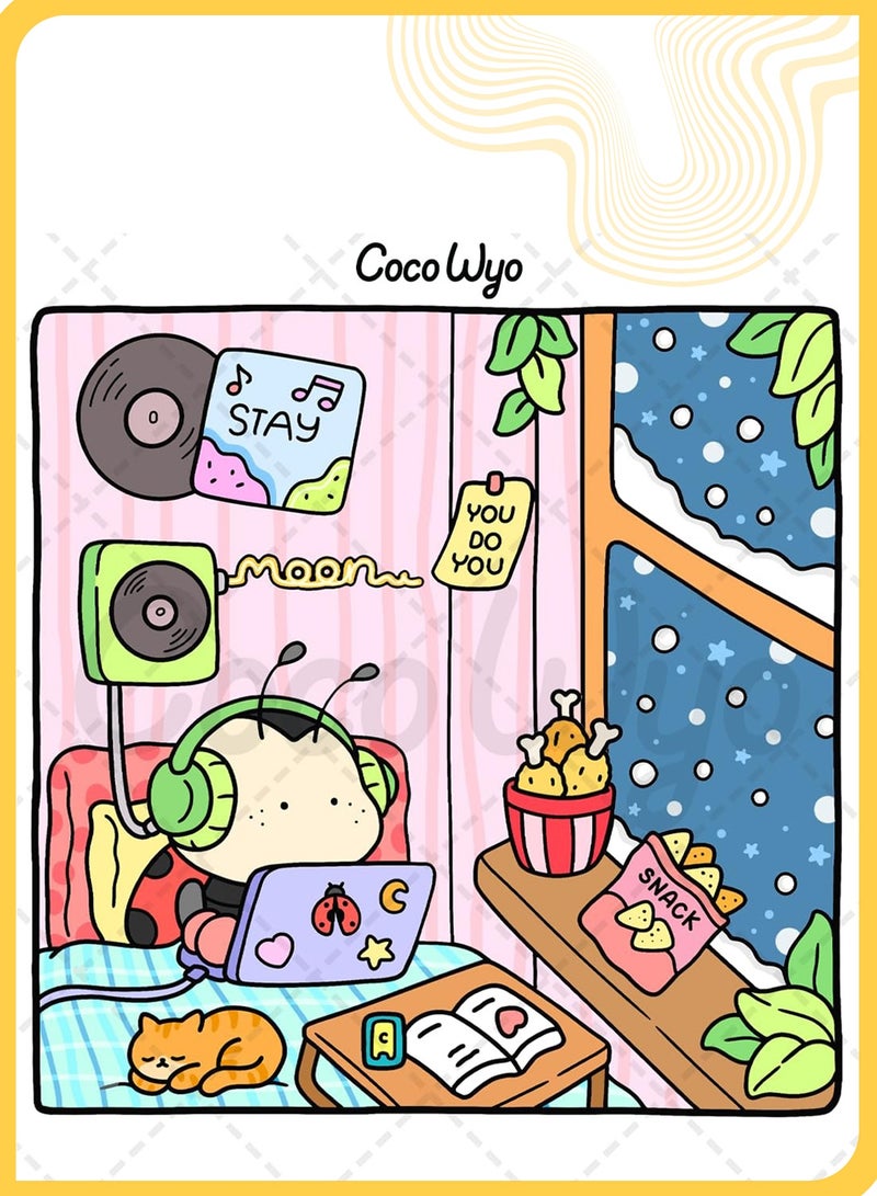 She&Little Cozy Friends Series Coloring Book for Adults and Teens Featuring Super Cute Animal Characters with Easy and Simple Designs for Relaxation 40 Hand Drawn Pages Ready for Coloring - Image 3