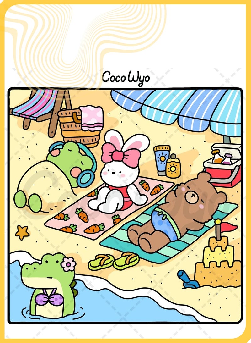 She&Little Cozy Friends Series Coloring Book for Adults and Teens Featuring Super Cute Animal Characters with Easy and Simple Designs for Relaxation 40 Hand Drawn Pages Ready for Coloring - Image 4