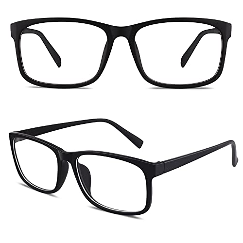 CGID Fake Glasses Clear Lens Non-Prescription Retro Rectangular Frame UV400 Protection Men Women CN12 - Image 1