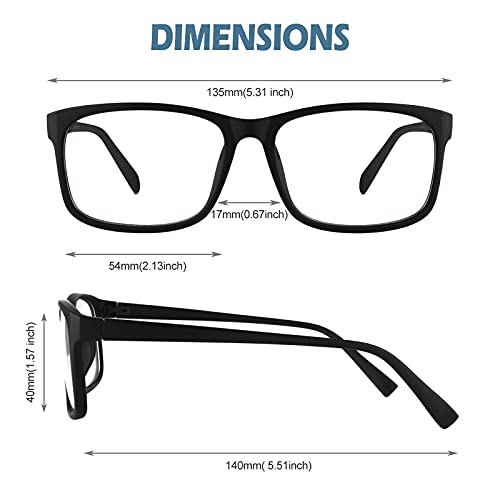 CGID Fake Glasses Clear Lens Non-Prescription Retro Rectangular Frame UV400 Protection Men Women CN12 - Image 5