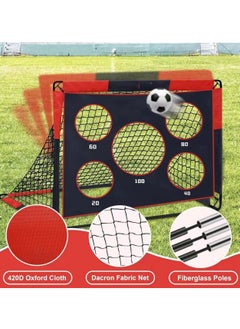 General Soccer Goal Pop-Up Goal 2-in-1 Kids Soccer Goal Goal for Garden Portable Soccer Goal Goal Training with Carrying Pouch and Shaped Steel Stakes  - Image 2