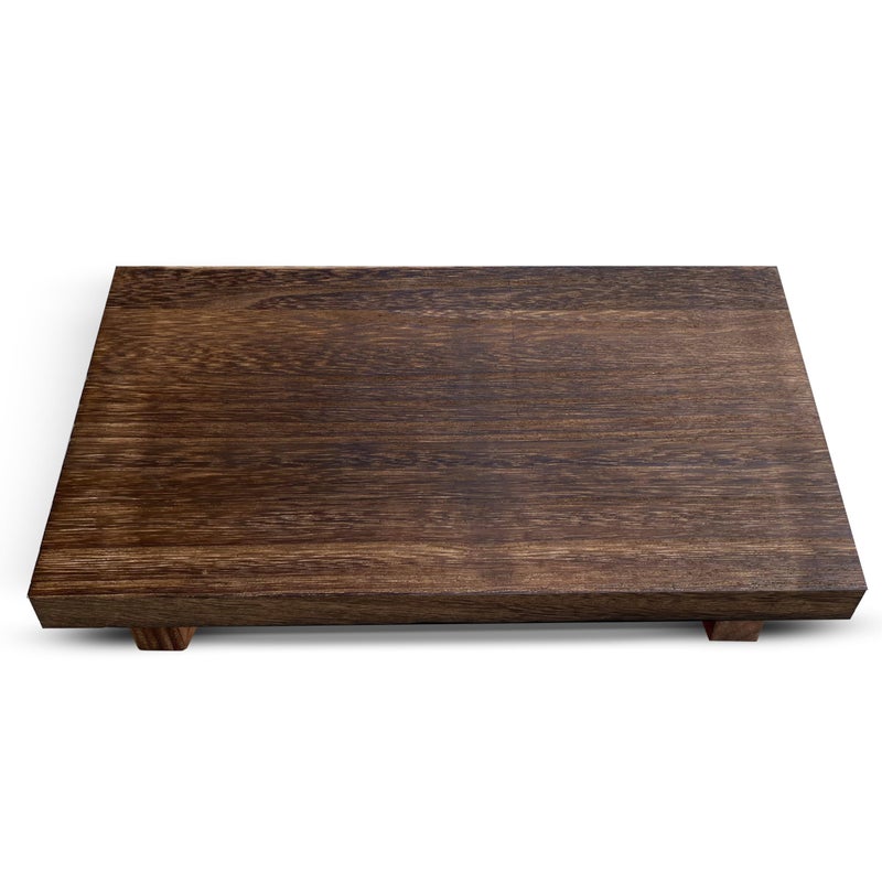 حامل قاعدة خشبي بسيط ريفي من لايف، صينية خشبية صغيرة مصنوعة يدويًا، صينية صابون لمغسلة المطبخ أو الحمام، بني 12 × 7 × 15 بوصة