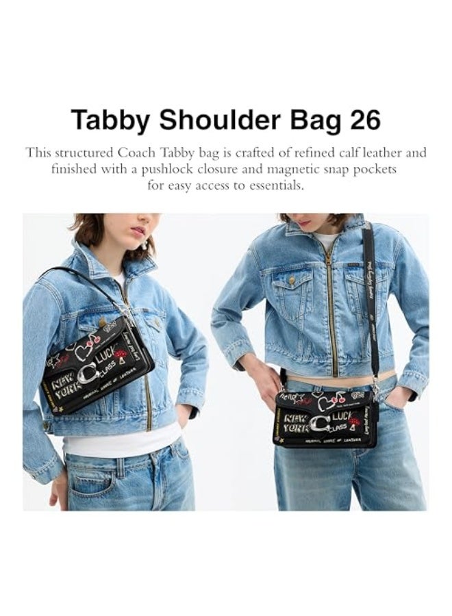 Coach Tabby Shoulder Bag 26 with Sketch Print
