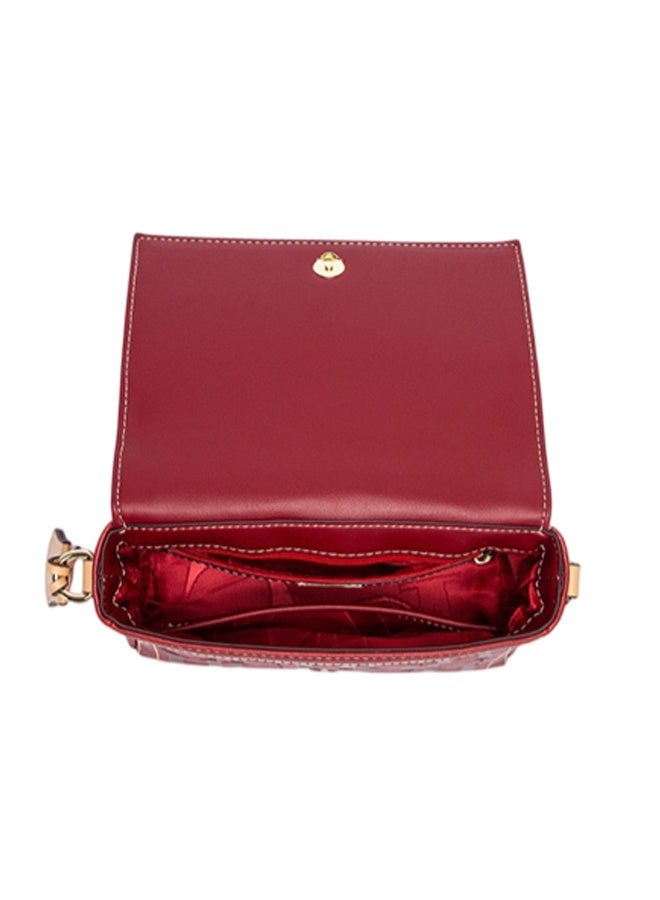 CH CH CHCH Fashion Design Model Metal Accessories Buckle Women's Shoulder Bag Luxury Brand Fashion Solid Colour Printed Head Bag - Image 5