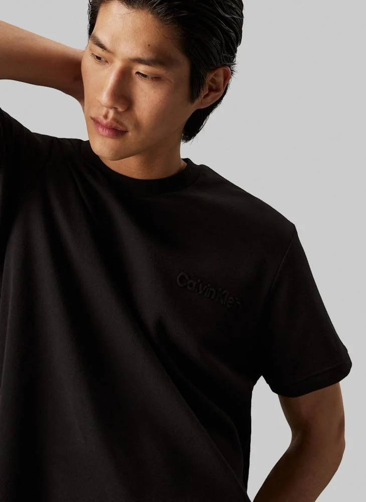 كالفن كلاين Logo Print Crew Neck T-Shirt