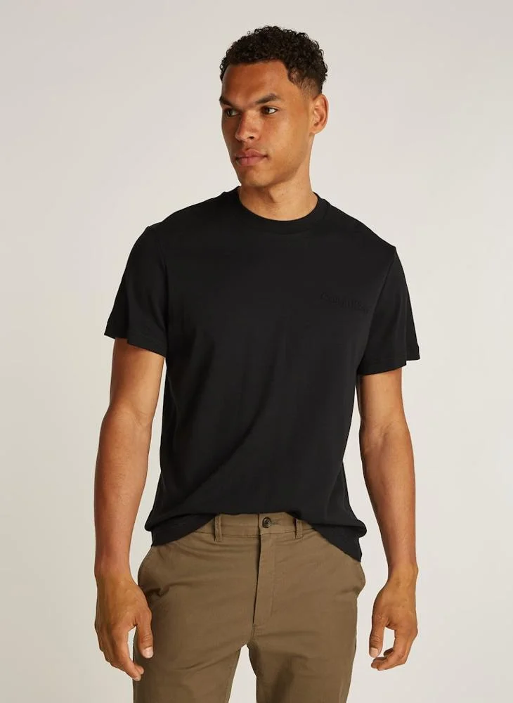 CALVIN KLEIN Logo Print Crew Neck T-Shirt