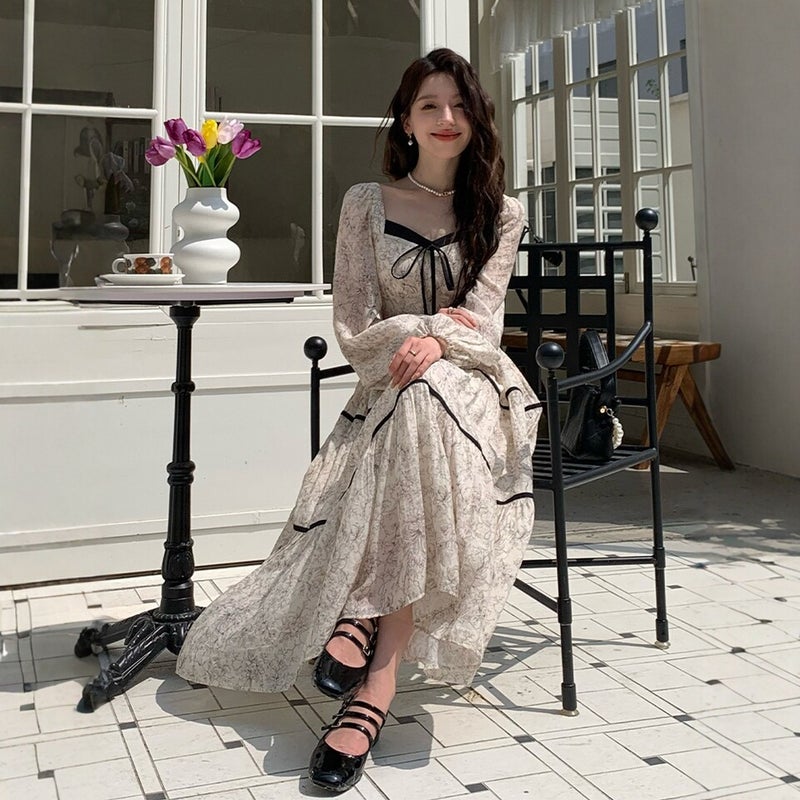 Hepburn style dress, elegant feminine daily styling - Image 3
