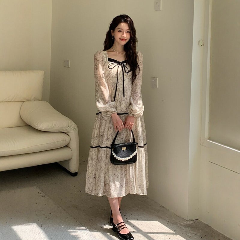 Hepburn style dress, elegant feminine daily styling - Image 4