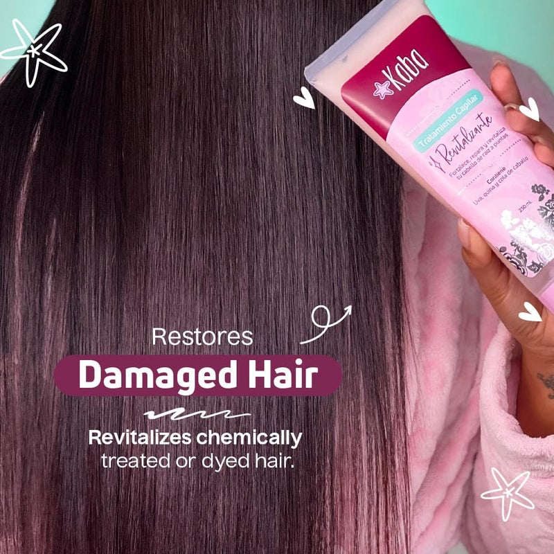 Kaba D'Luchi Kaba Revitalizing Hair Treatment with Grapes, Cinchona and Horsetail for Thicker & Fuller Hair, Moisturizing and Restoring Hair Treatment - 7.8 Oz - Image 4
