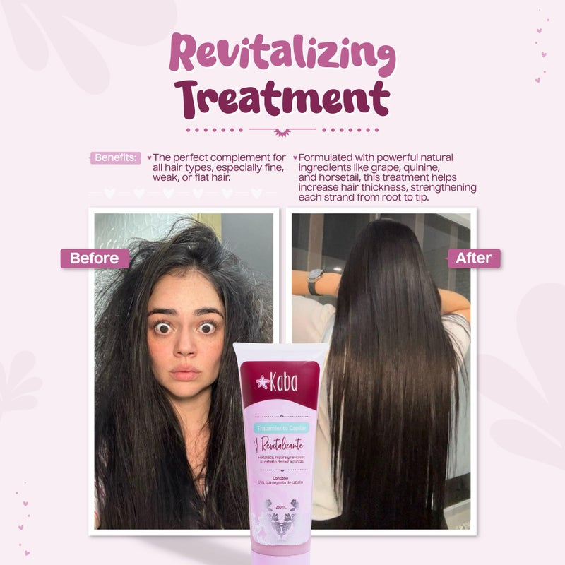Kaba D'Luchi Kaba Revitalizing Hair Treatment with Grapes, Cinchona and Horsetail for Thicker & Fuller Hair, Moisturizing and Restoring Hair Treatment - 7.8 Oz - Image 2