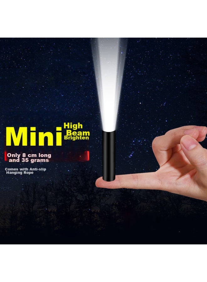 SHENYU Shenyu High-intensity Flashlight, Compact Mini Portable, Ultra-bright Multifunctional, Usb Rechargeable, For Home, Outdoor, Student, Emergency Light  - Image 1