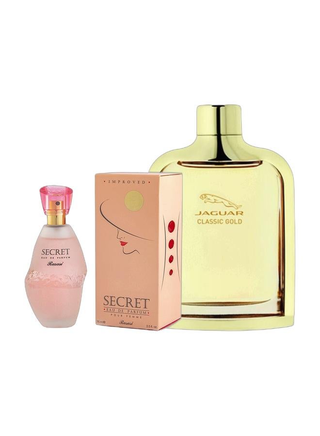 Rasasi Secret & Classic Gold Elegant Combo (75ml + 100ml) - Image 1