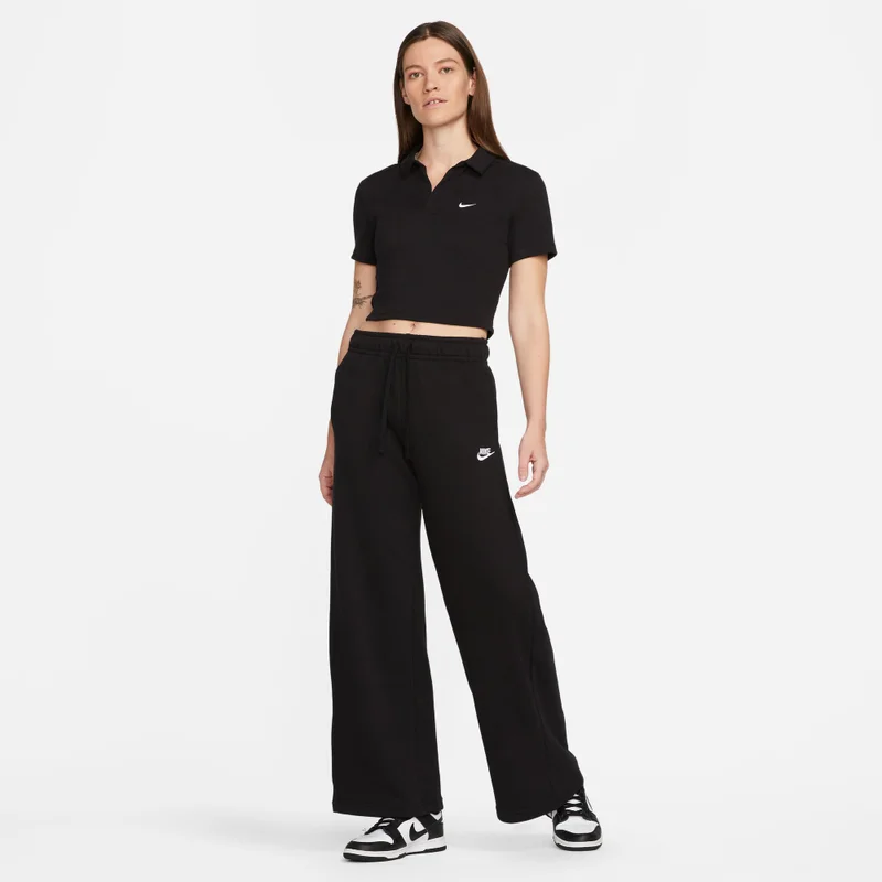 Nike Black Women's Sportswear Essential Polo Shirt for Women | Best Price UAE