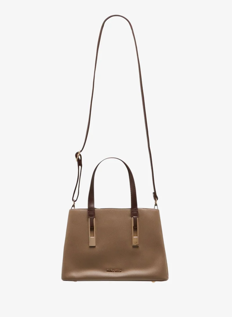 فلورا بيلا من شو إكسبرس حقيبة يد نسائية سادة بمقابض مزدوجة وحزام قابل للفصل