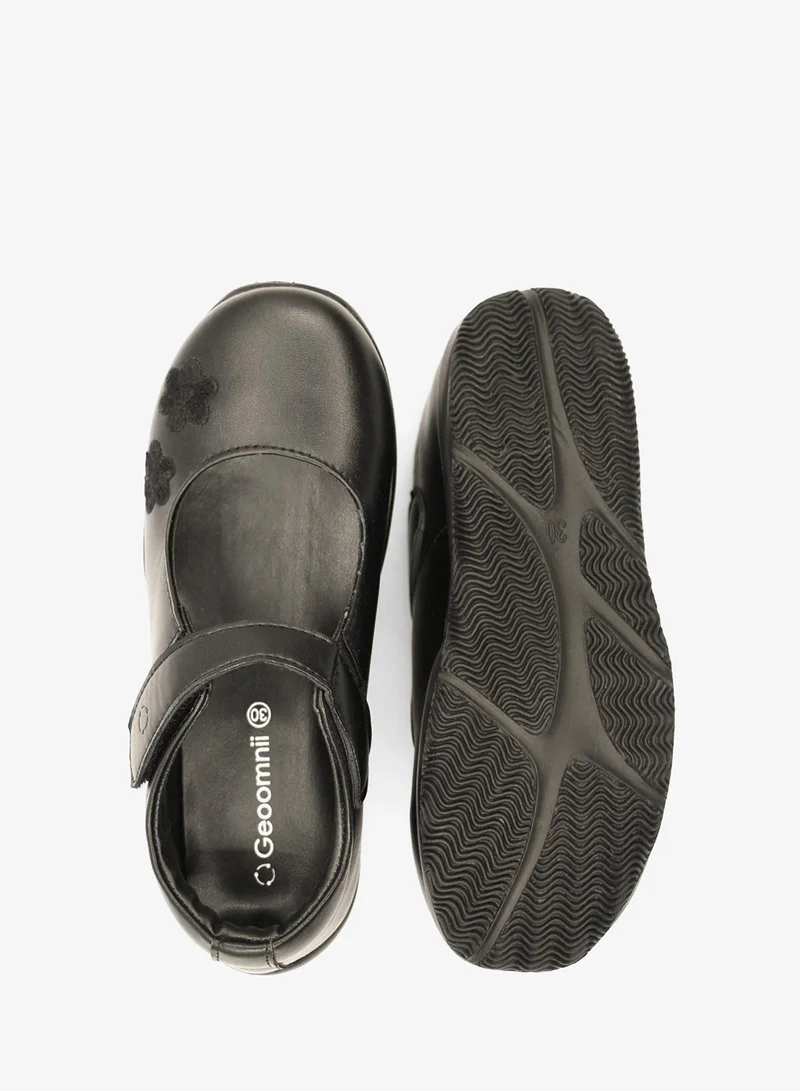 Geoomnii Black Girls School Shoes – Comfortable Black Formal Uniform Footwear for Daily Wear | Non-Slip Sole, Durable Stitching, Cushioned Insole | Back to School Essentials for Women | Best Price UAE