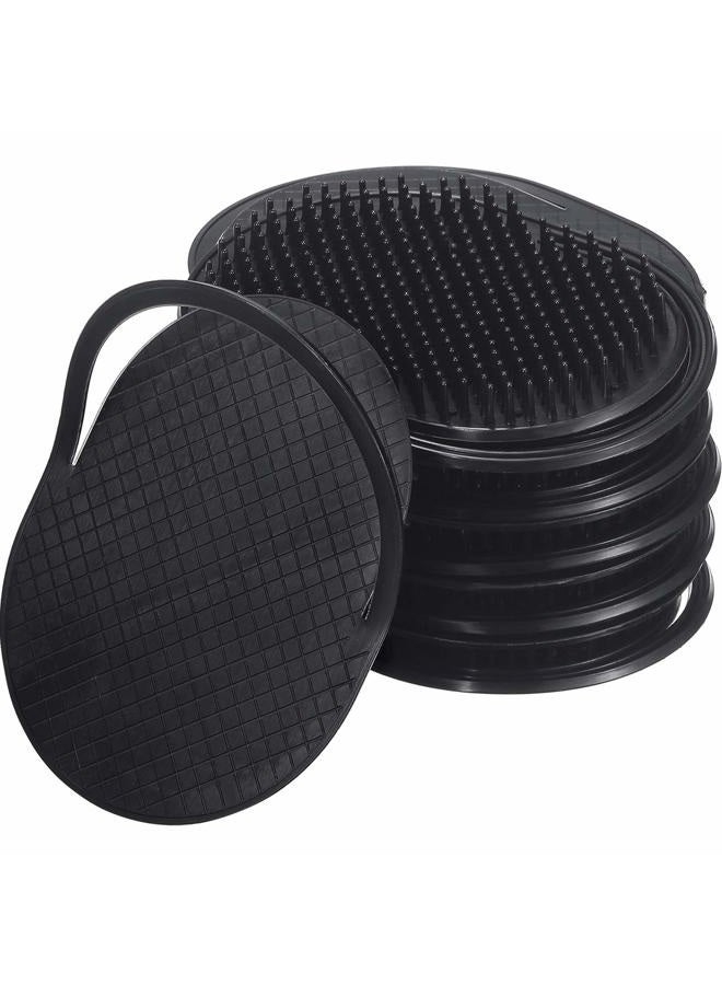BBTO 12 Pieces Pocket Palm Combs, Soft Portable Pocket Brush, Shampoo Comb, Massager Hair Brush Comb for Home, Office, Travel and Pets (black) - Image 1