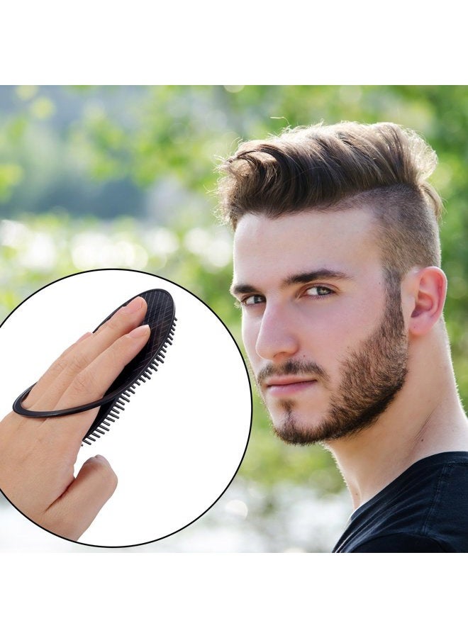 BBTO 12 Pieces Pocket Palm Combs, Soft Portable Pocket Brush, Shampoo Comb, Massager Hair Brush Comb for Home, Office, Travel and Pets (black) - Image 2