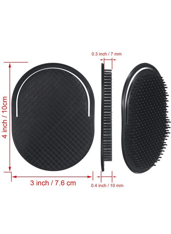BBTO 12 Pieces Pocket Palm Combs, Soft Portable Pocket Brush, Shampoo Comb, Massager Hair Brush Comb for Home, Office, Travel and Pets (black) - Image 4