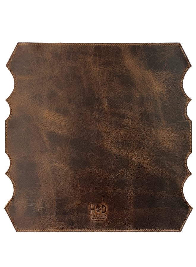 Hide & Drink, Pipe Mat (Pipe & Stand not Included), Protector for Desk, Home Decor, Smoking Accessories, Full Grain Leather, Handmade, Bourbon Brown - Image 2